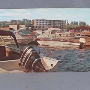 Vintage Postcard - Campbell River Marina - Dexter Press